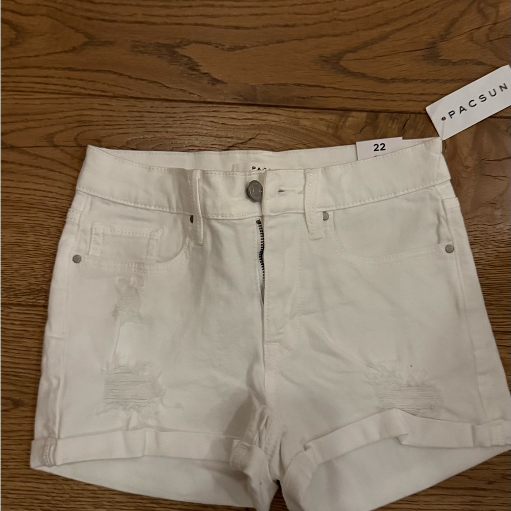 PacSun Off-White Jean Shorts for Women